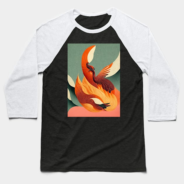 Rise of the Phoenix Baseball T-Shirt by deificusArt
